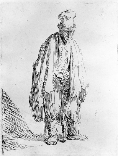 Beggar in a High Cap, c.1630 by Rembrandt van Rijn